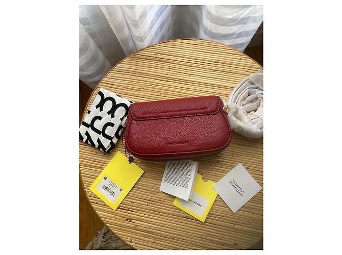 Borsa a tracolla in pelle rossa Marc Jacobs Rosso - vista 5
