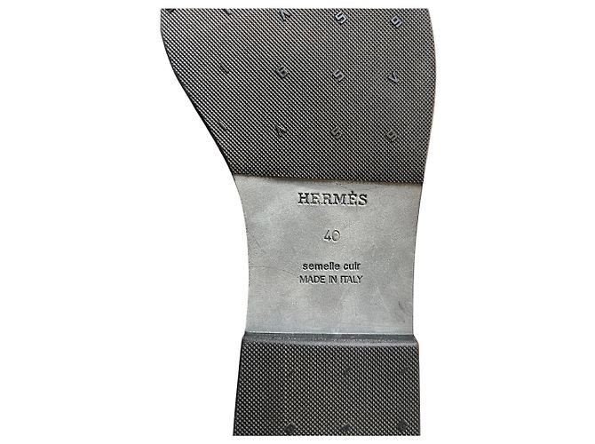 Sandalias Hermès Blue Denim - vista 6