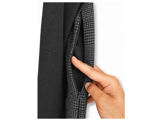 Vestido Weekend Max Mara para mujer de lana virgen con estampado Príncipe de Gales – IT 48 Negro Gris - vista 4