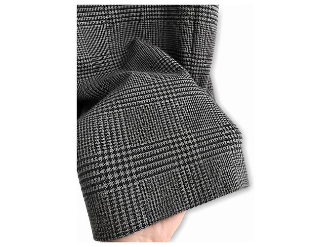 Vestido Weekend Max Mara para mujer de lana virgen con estampado Príncipe de Gales – IT 48 Negro Gris - vista 5