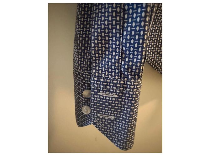 Camisa Etro Feminina Branco Azul - vista 4