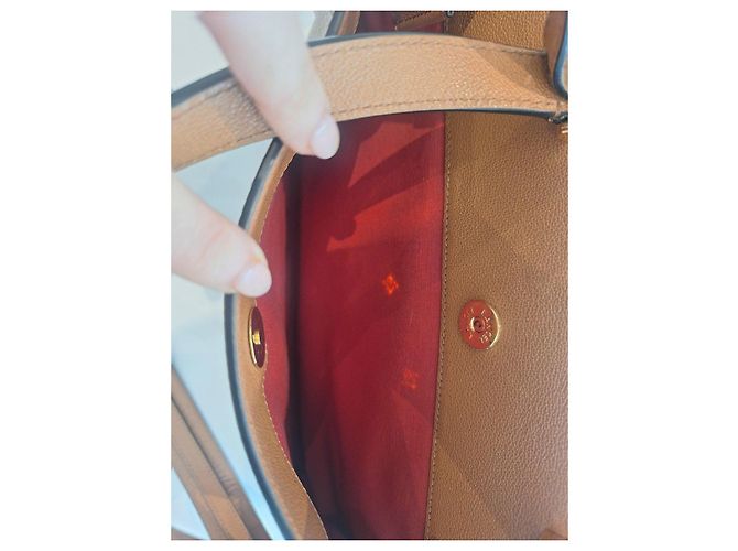 Lancel Lison Bolso Grande de Piel Camello - vista 2