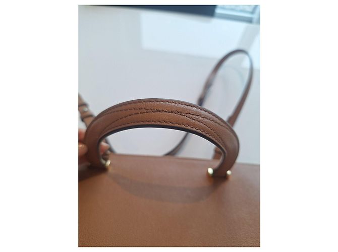 Lancel Lison Bolso Grande de Piel Camello - vista 3
