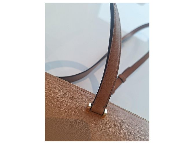 Lancel Lison Bolso Grande de Piel Camello - vista 4
