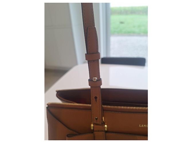 Lancel Lison Bolso Grande de Piel Camello - vista 5