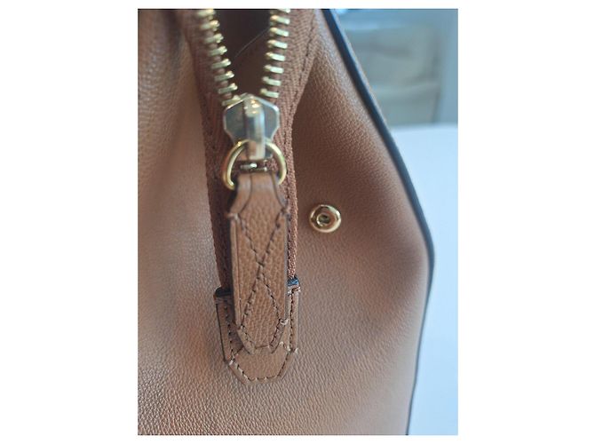 Lancel Lison Bolso Grande de Piel Camello - vista 6