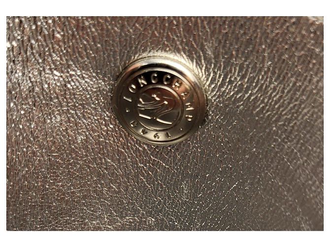 Longchamp Roseau Saco Cabas Couro Efeito Crocodilo Bege - vista 10