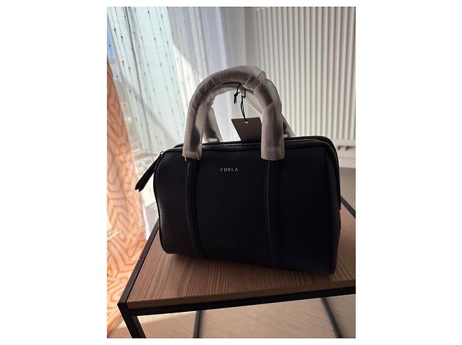 Borsa Tote Furla in pelle blu navy - vista 2