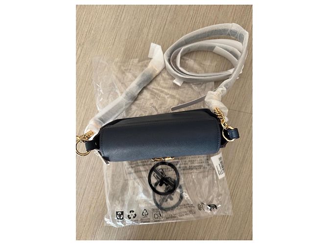 Borsa a tracolla Michael Kors Sylvia SM Flap Xbody - Pelle Blu Navy Blu scuro - vista 3