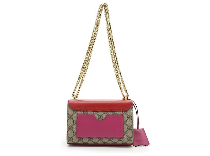 Gucci GG Supreme Canvas Padlock Small Chain Schultertasche Rot/Rosa Pink - Ansicht 2