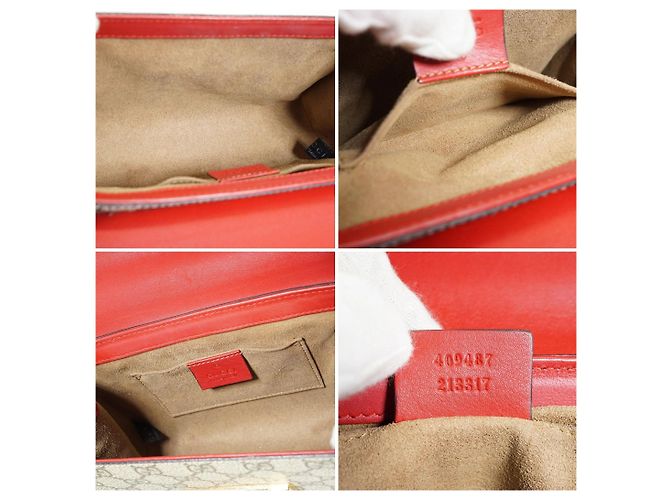 Gucci GG Supreme Canvas Padlock Small Chain Schultertasche Rot/Rosa Pink - Ansicht 5