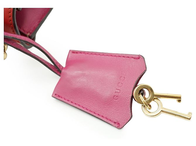 Gucci GG Supreme Canvas Padlock Small Chain Schultertasche Rot/Rosa Pink - Ansicht 6