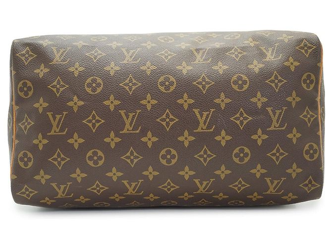 Louis Vuitton Vintage Monogram Brown Canvas Leder Speedy 35 Tasche Braun - Ansicht 3