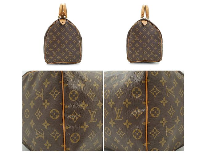 Louis Vuitton Vintage Monogram Brown Canvas Leder Speedy 35 Tasche Braun - Ansicht 4