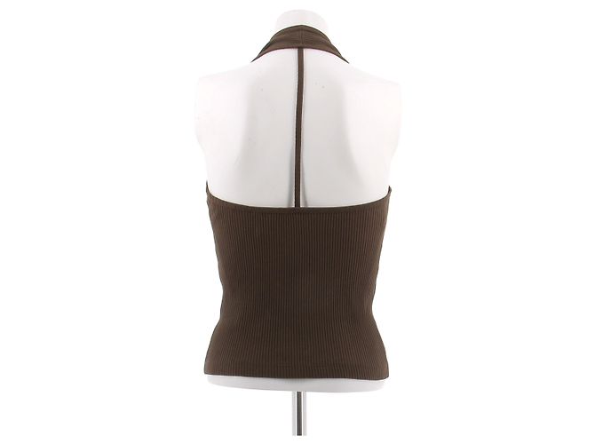Top de algodón marrón Helmut Lang Castaño - vista 2