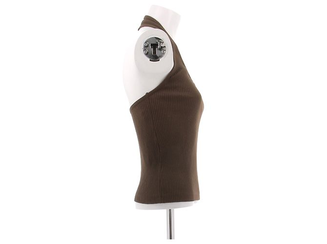 Top de algodón marrón Helmut Lang Castaño - vista 3