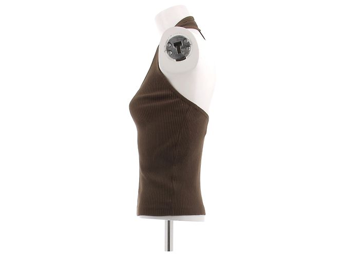 Top de algodón marrón Helmut Lang Castaño - vista 4