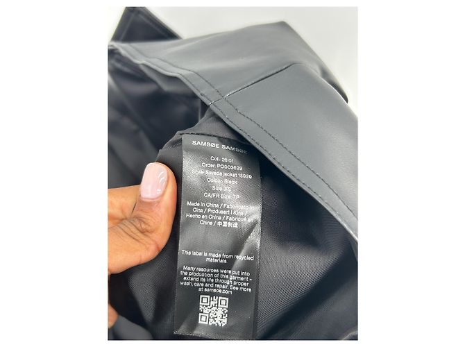 Veste en cuir noire Samsoe & Samsoe XS - vue 6