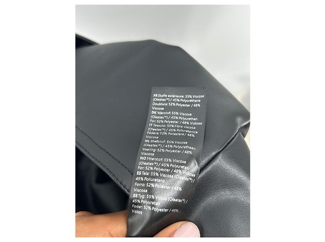 Veste en cuir noire Samsoe & Samsoe XS - vue 7
