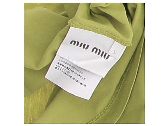 T-shirt Miu Miu de algodão verde - vista 6
