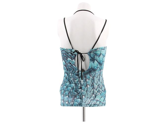 Top de seda turquesa Just Cavalli - vista 2