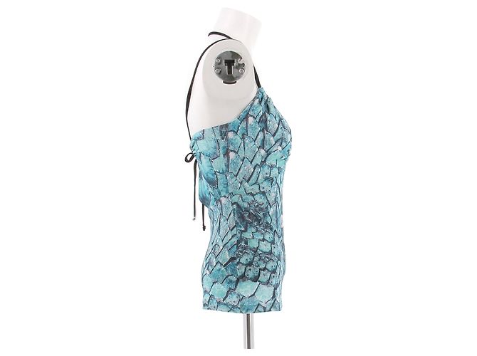 Top de seda turquesa Just Cavalli - vista 3