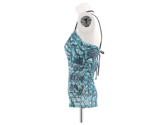 Top de seda turquesa Just Cavalli - vista 4