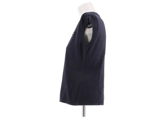 T-shirt Miu Miu in cotone blu navy - vista 4