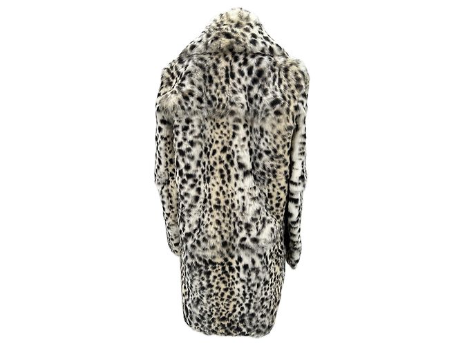 Maje Casaco de leopardo em coelho branco - vista 2