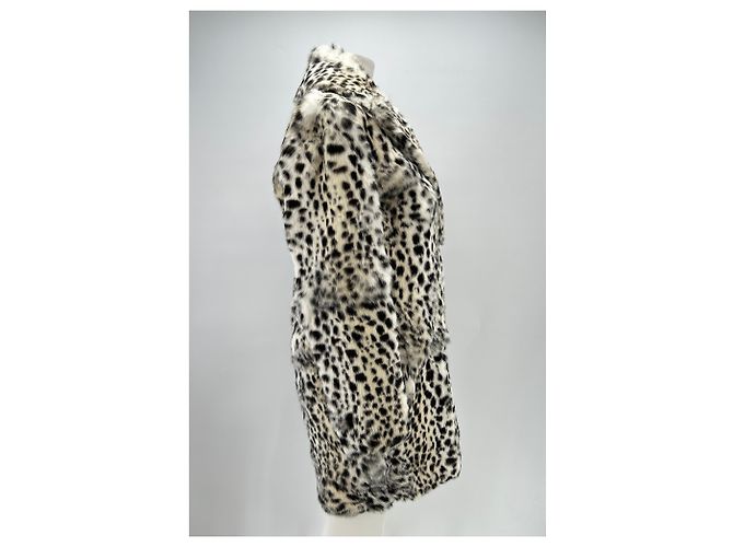 Maje Casaco de leopardo em coelho branco - vista 3