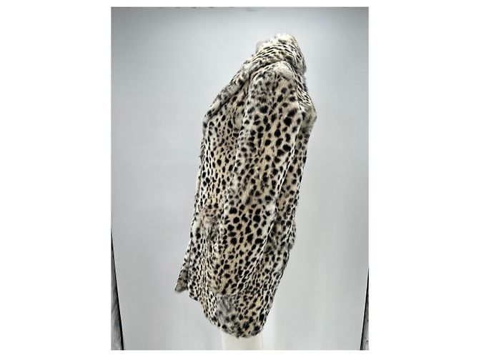 Maje Casaco de leopardo em coelho branco - vista 4