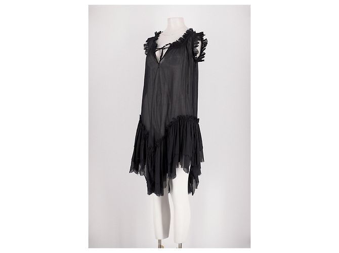 Vestido de algodón negro Jean Paul Gaultier - vista 4