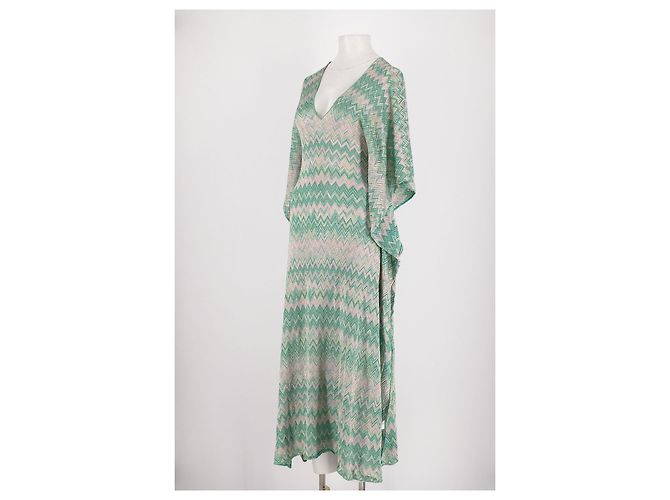 Vestido largo Missoni verde de viscosa - vista 4