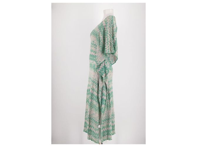 Vestido largo Missoni verde de viscosa - vista 5