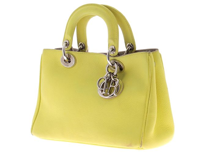 Autre Marque Diorissimo Lederhandtasche Gelb - Ansicht 2