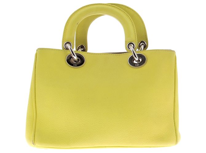 Autre Marque Diorissimo Lederhandtasche Gelb - Ansicht 3