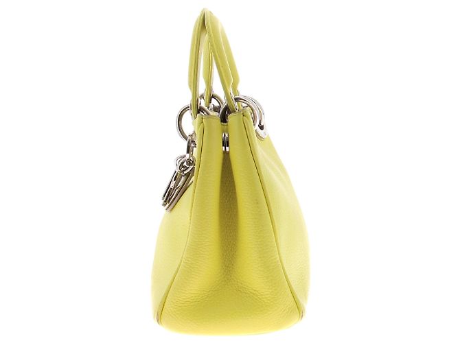 Autre Marque Diorissimo Lederhandtasche Gelb - Ansicht 4