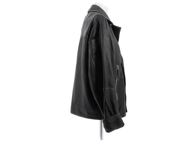 Autre Marque Giacca in pelle nera New Amsterdam Nero - vista 3
