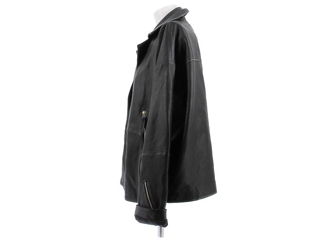 Autre Marque Giacca in pelle nera New Amsterdam Nero - vista 4
