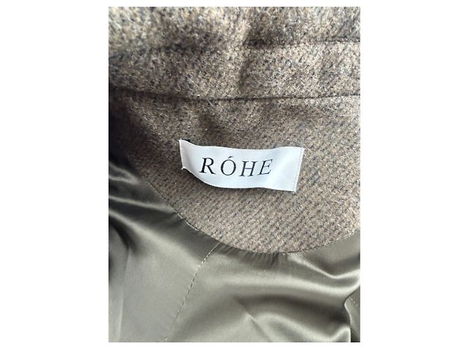 Autre Marque ROHE Long Khaki Wool Jacket - view 5