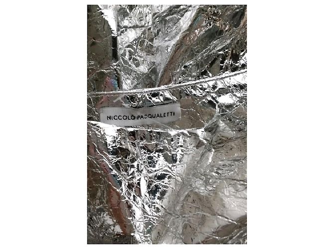 Autre Marque Falda de algodón plateada NICCOLÒ PASQUALETTI XS Plata - vista 5