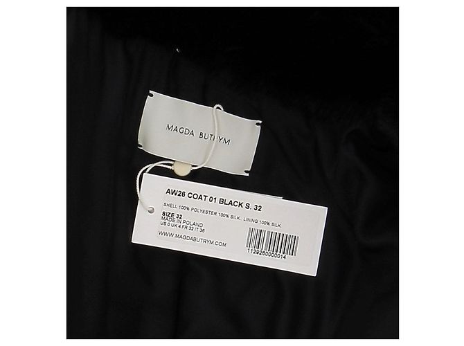 Magda Butrym Schwarzer Pelzmantel - Ansicht 5