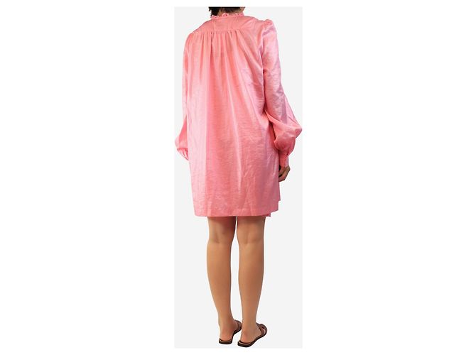 Baum und Pferdgarten Rosa Minikleid mit langen Ärmeln - size UK 14 Pink - Ansicht 2
