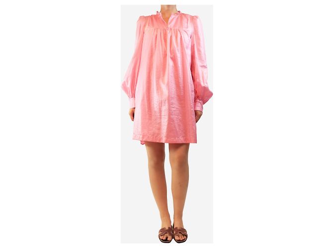 Baum und Pferdgarten Rosa Minikleid mit langen Ärmeln - size UK 14 Pink - Ansicht 3