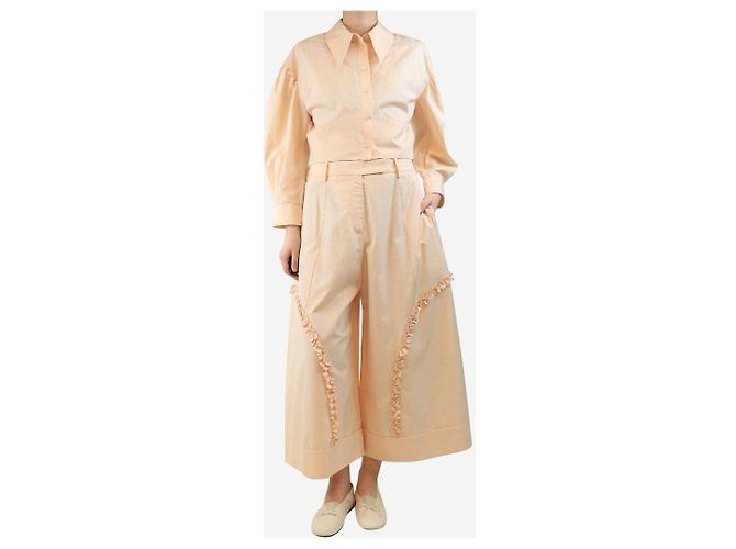 Simone Rocha Peach sculpted Wide-Leg-Hose - size UK 12 Orange - Ansicht 2