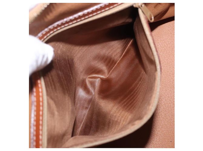 Céline CELINE Sac à main en toile Macadam PVC Cuir Marron Or - vue 21