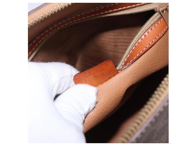 Céline CELINE Sac à main en toile Macadam PVC Cuir Marron Or - vue 22