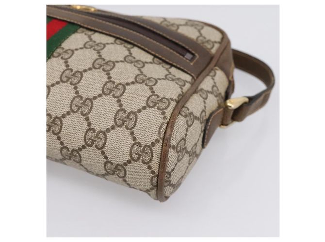 GUCCI GG Supreme Web Sherry Line Shoulder Bag PVC Beige 010 378 - vista 10