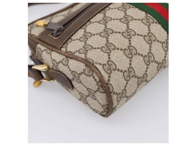 GUCCI GG Supreme Web Sherry Line Shoulder Bag PVC Beige 010 378 - vista 11