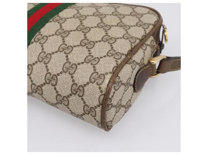 GUCCI GG Supreme Web Sherry Line Shoulder Bag PVC Beige 010 378 - vista 12
